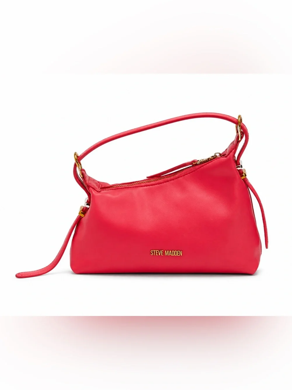Steve Madden NWT Nally Asymmetrical Shoulder Bag Pebbled Tassel Logo